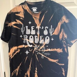 Black and Orange Tie-Dye Shirt